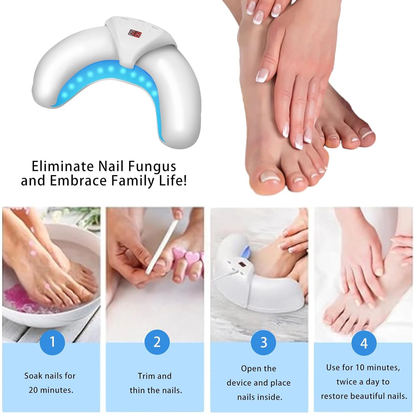 Blue Light Fungal Nail Treatment Device